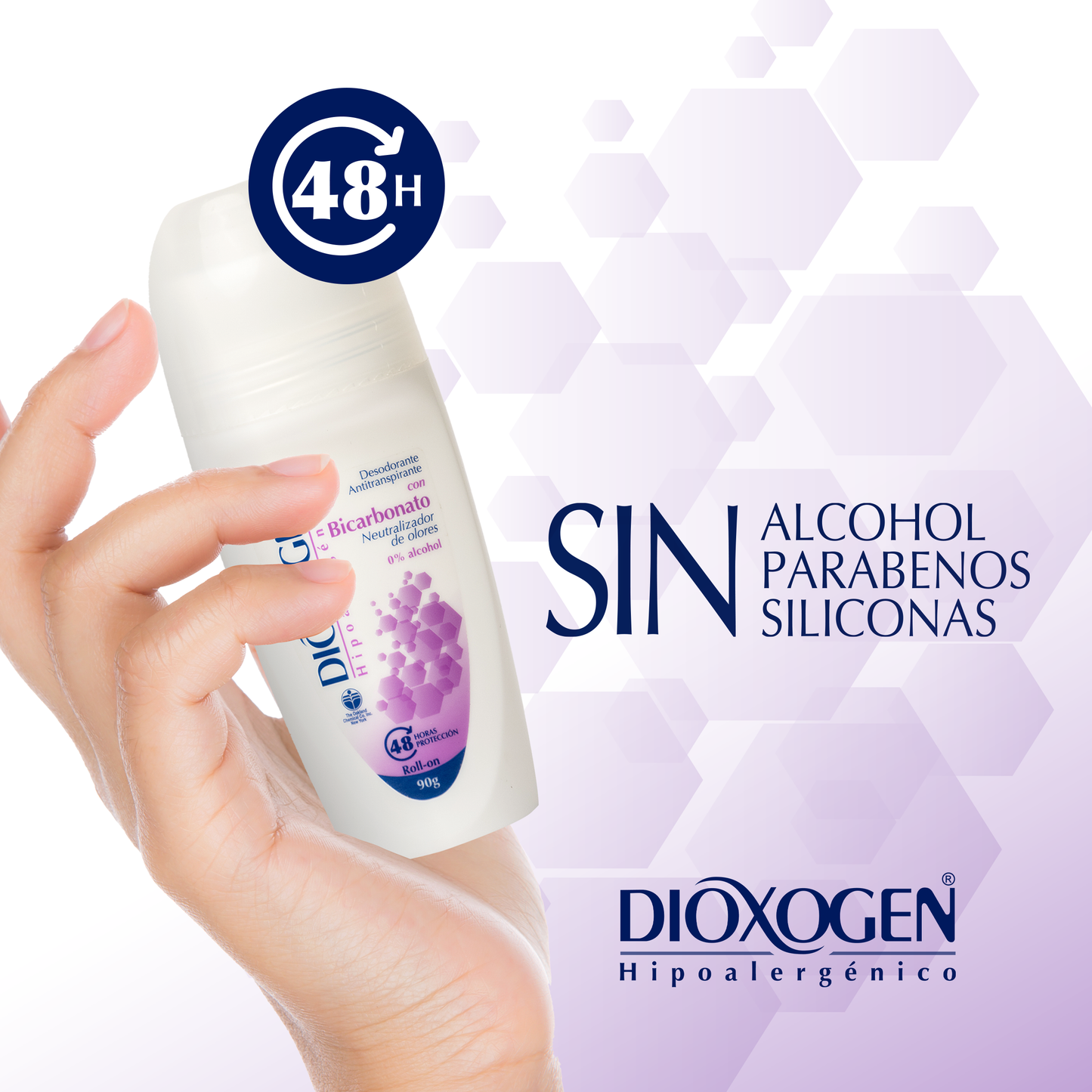 Dioxogen Desodorante Antitranspirante Roll On Bicarbonato 90g