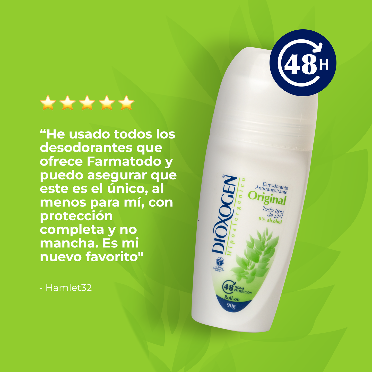 Dioxogen Desodorante Antitranspirante Roll On Original 90gr
