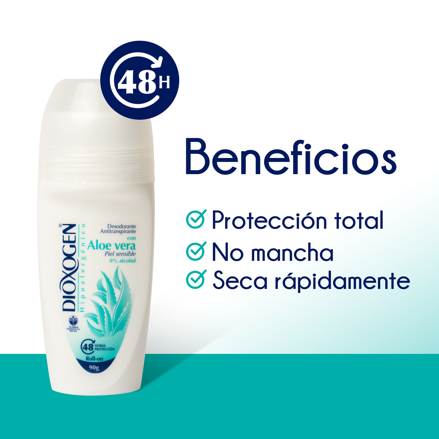 Dioxogen Desodorante Antitranspirante Roll On Aloe Vera 90g
