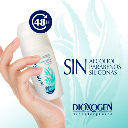 Dioxogen Desodorante Antitranspirante Roll On Aloe Vera 90g