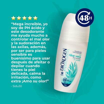 Dioxogen Desodorante Antitranspirante Roll On Aloe Vera 90g
