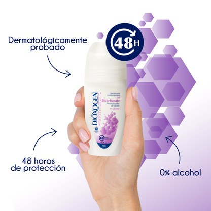 Dioxogen Desodorante Antitranspirante Roll On Bicarbonato 90g