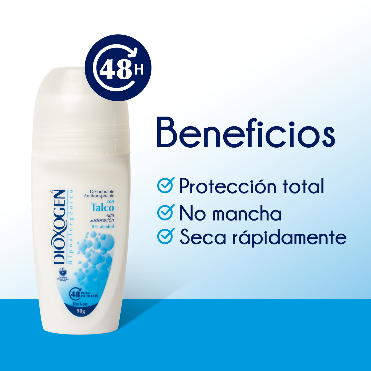 Dioxogen Desodorante Antitranspirante Roll On Talco 90g