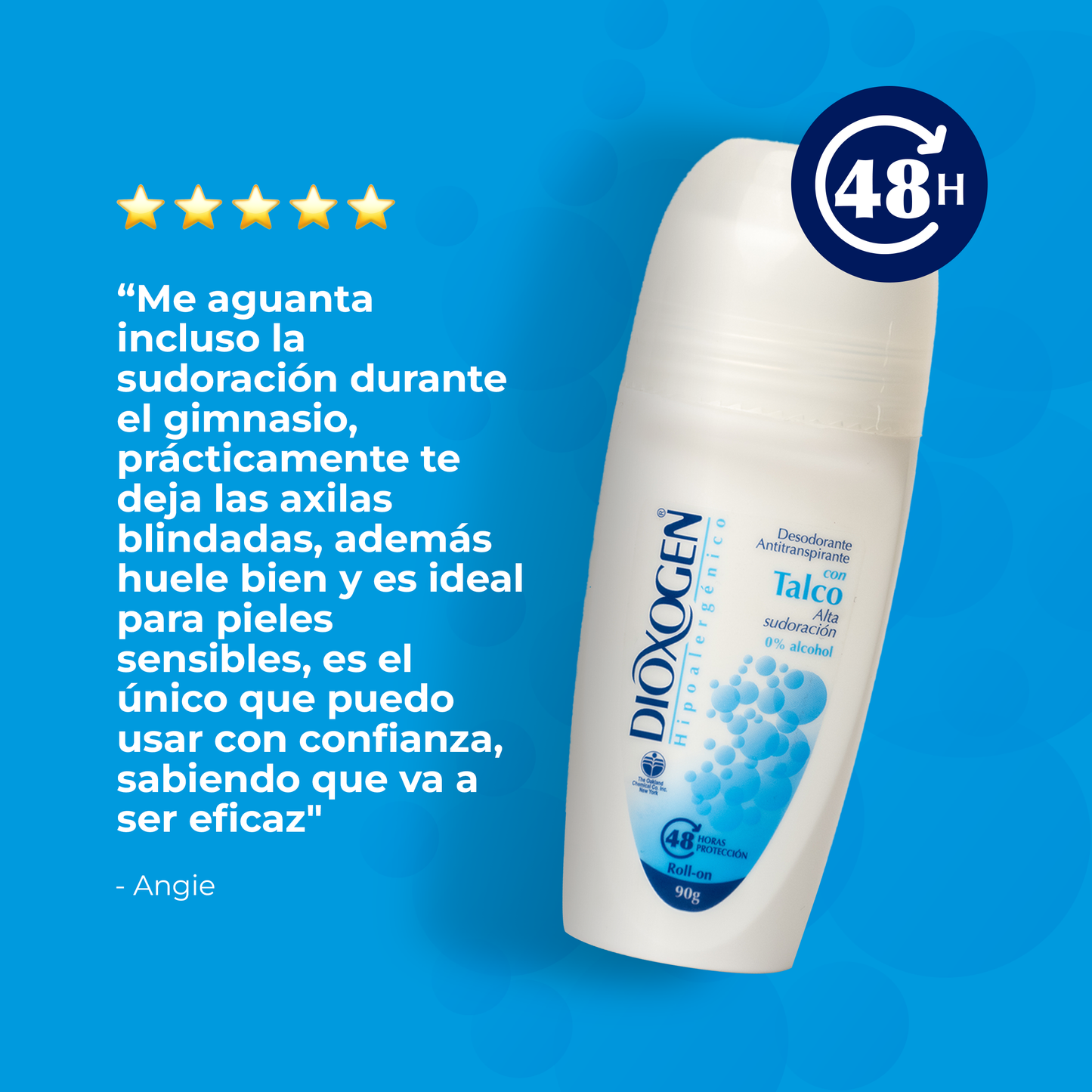 Dioxogen Desodorante Antitranspirante Roll On Talco 90g