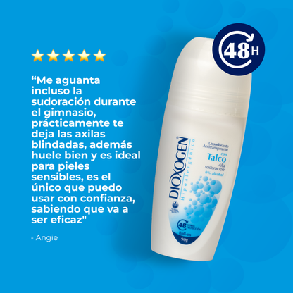 Dioxogen Desodorante Antitranspirante Roll On Talco 90g